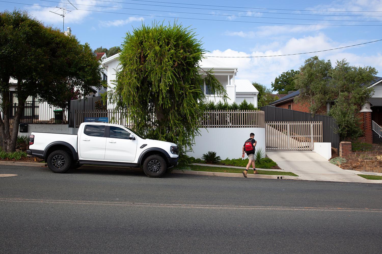 Tradie arriving at a job